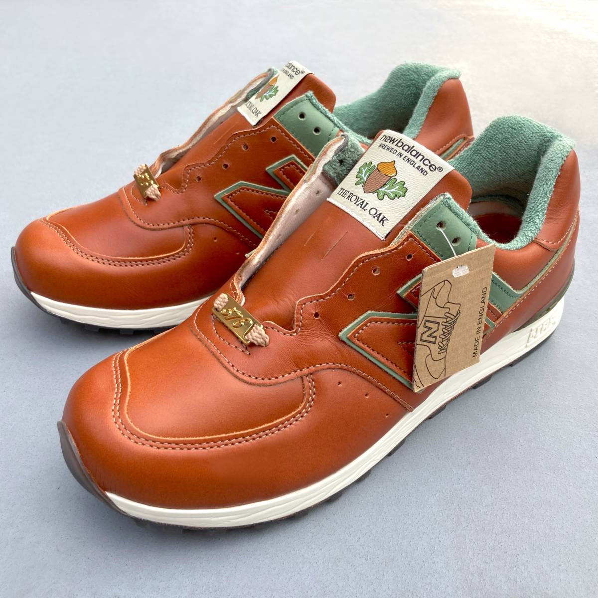 The Royal Oak English Pub Pack New Balance M576TRO UK製 US8.5 26.5cm Brown ブラウン オールレザー NB スニーカー Made In England_画像2