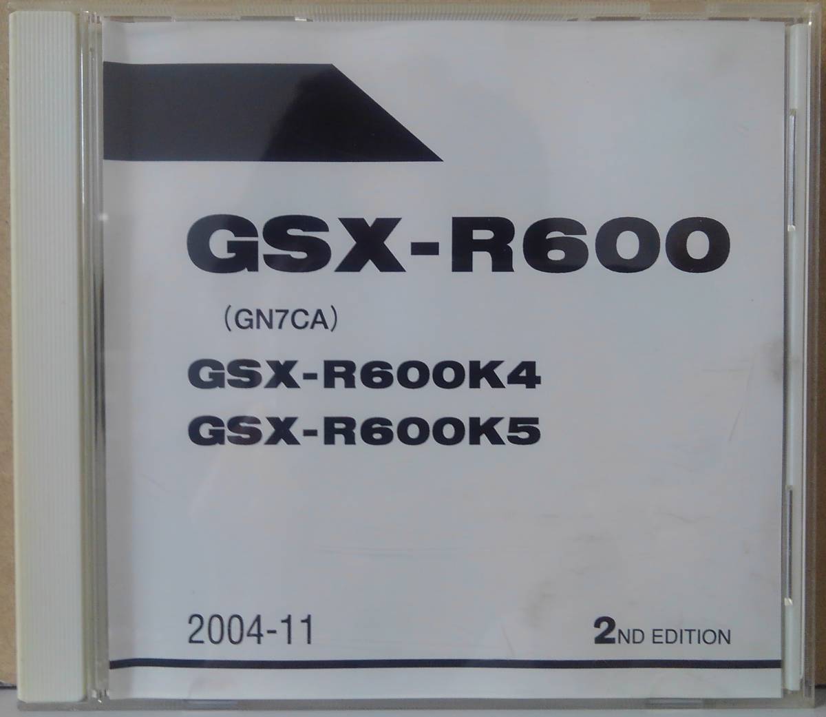 スズキ　GSX-R600(GN7CA)2004-11　K4.K5 純正パーツカタログＣＤ－ＲＯＭ（英語版）　ページ数97　フレームNo：JS1GN7CA 42100001～他_画像1