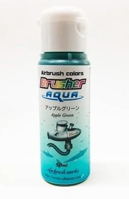 ■ Brusher Aqua Aerbrush Эксклюзивная водная уретановая краска, нарисованная на все, новое цветное яблочное зеленое 50 ｜ 26