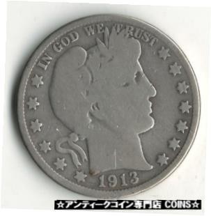 【25％OFF】 金貨 #9962 DOLLAR HALF BARBER 1913 アンティークコイン 銀貨 その他