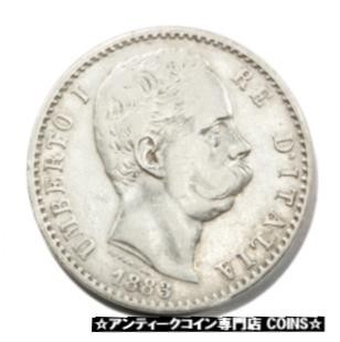 金貨 銀貨 アンティークコイン Italy Umberto I 2 Lire 1883 R Silver #10748