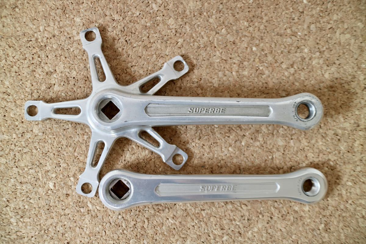 SUNTOUR SUPERBE サンツアー シュパーブ クランク 競輪 NJS ピスト SUGINO SUPER mighty スギノ スーパーマイティー Cinelli MASH チネリ