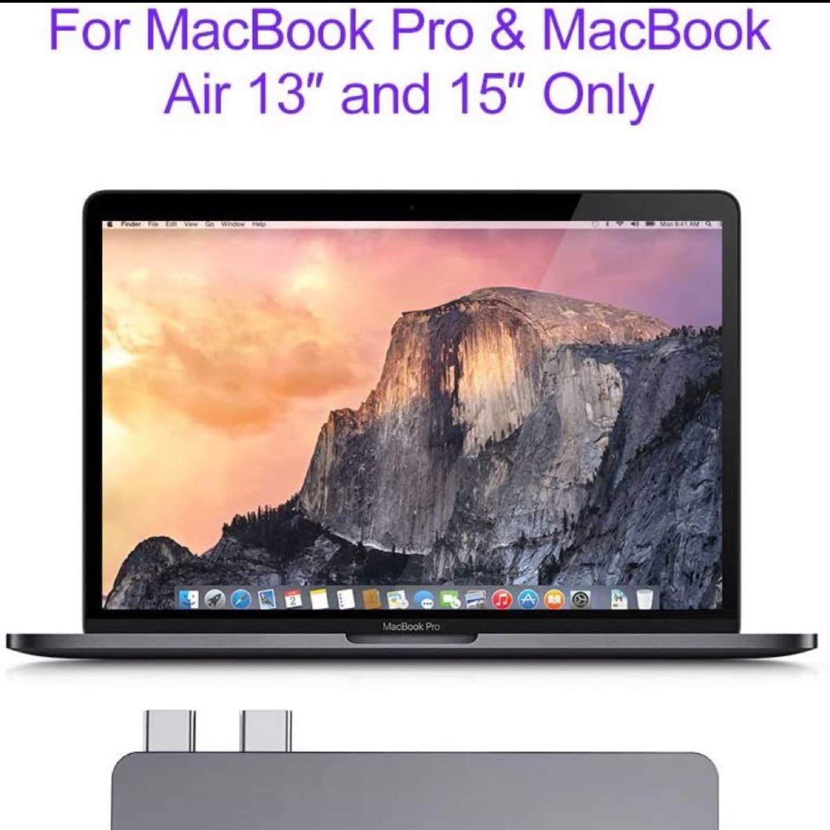 USB Type C ハブ MacBook Pro/Air 最新型 6-IN-1 USB-C ハブ PD充電 ポート