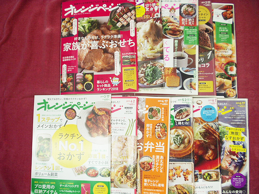 オレンジページ2019上半期付録もそのまま新品同様品含む１１冊美品
