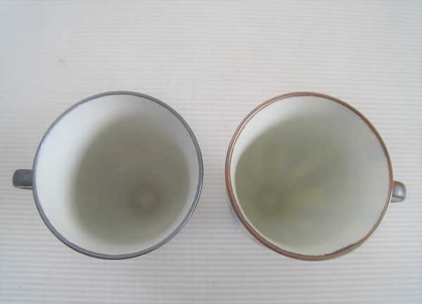 【N12R3617】イブサンローラン 陶器 カップ＆ソーサー　ペア 花柄 2客　和風コーヒーカップ2客_画像8