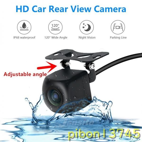 G1373：リバースカメラ リアビューカメラ IP68 バックアップカメラ 防水 ナイトビジョン 12V ヘッドユニット オートオーディオカーモニター_画像4