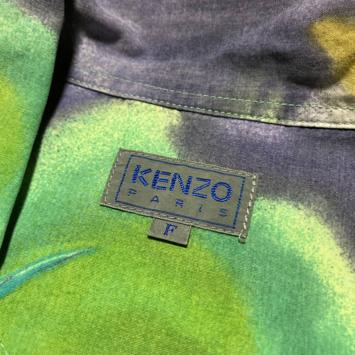 KENZO PARIS ケンゾー パリ OLD 花柄 アロハシャツ ガラシャツ 半袖シャツ F_画像4