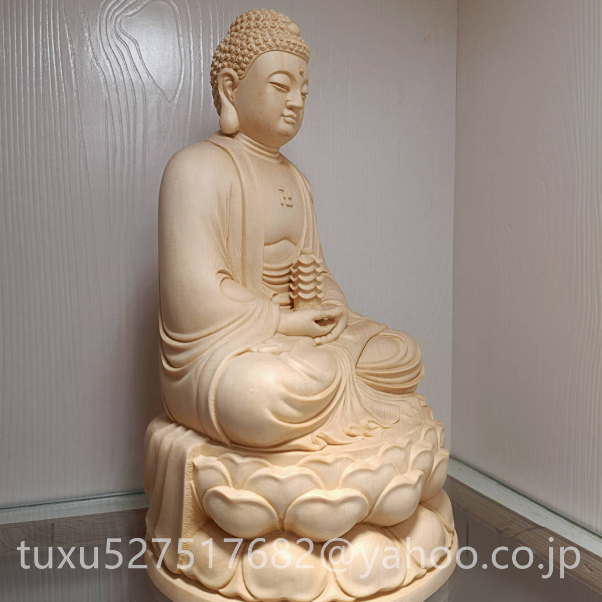 縁起物 薬師如来 仏像 木製　仏具　仏壇　仏教美術_画像2