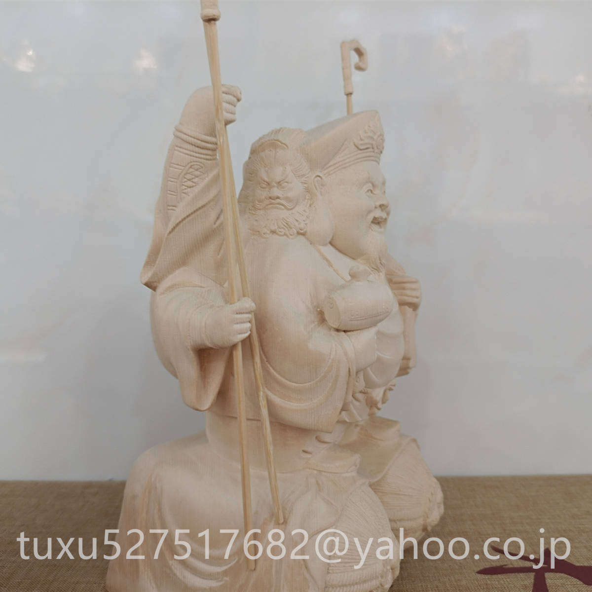 七福神 大黒天 大黒天尊 木彫 仏像 大黒天像　立像　極上品　手彫り _画像2