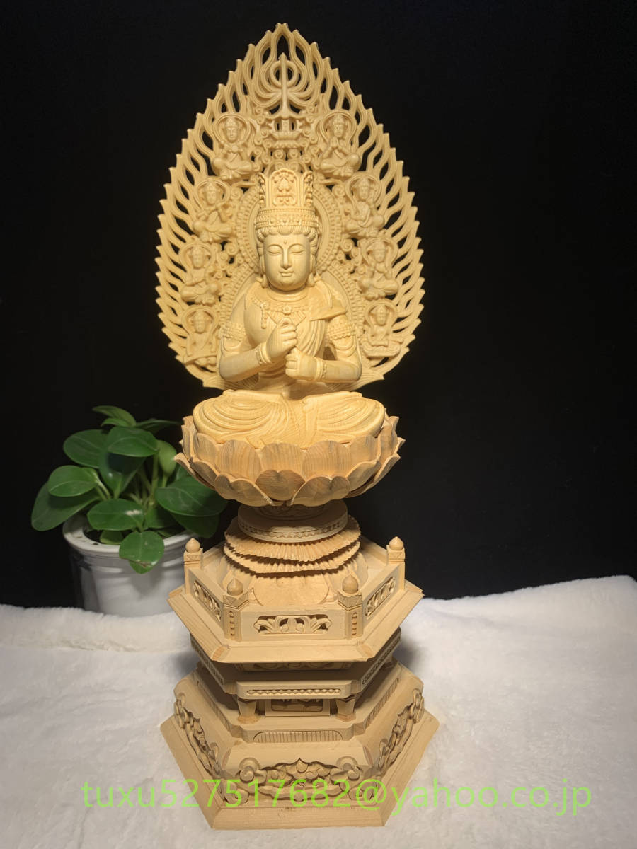 送料込まとめ買い5 新作 精密彫刻 仏教工芸品 檜材製 木造仏像 仏師で