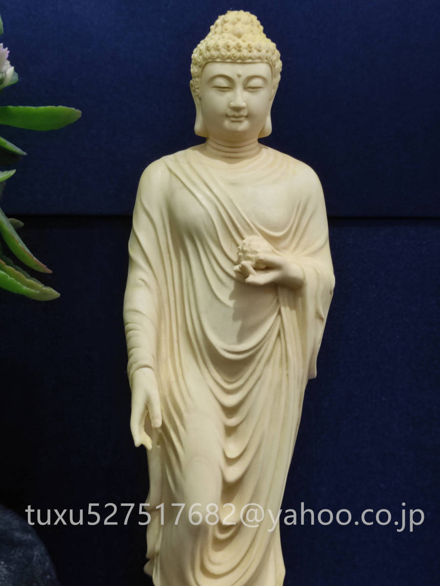 仏像立像 彫刻 阿弥陀仏 阿弥陀如来 木工細工 極上品 仏教美術 精密