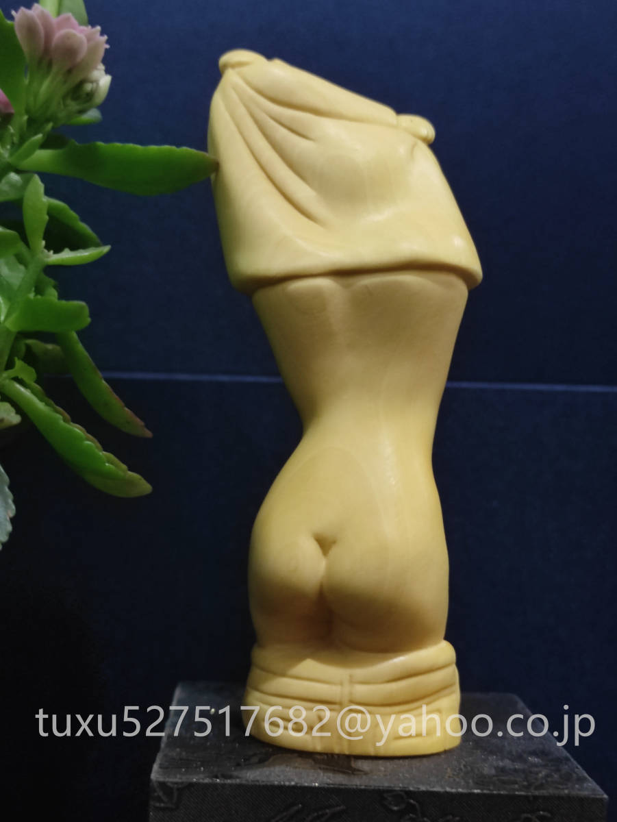 極上品　精密細工　裸女　置物　彫刻　美術工芸品　美女　木造木彫_画像3