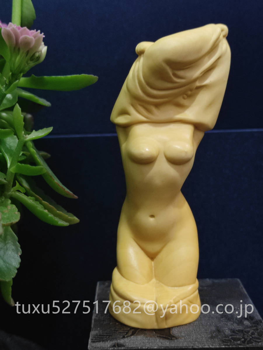 極上品　精密細工　裸女　置物　彫刻　美術工芸品　美女　木造木彫_画像1