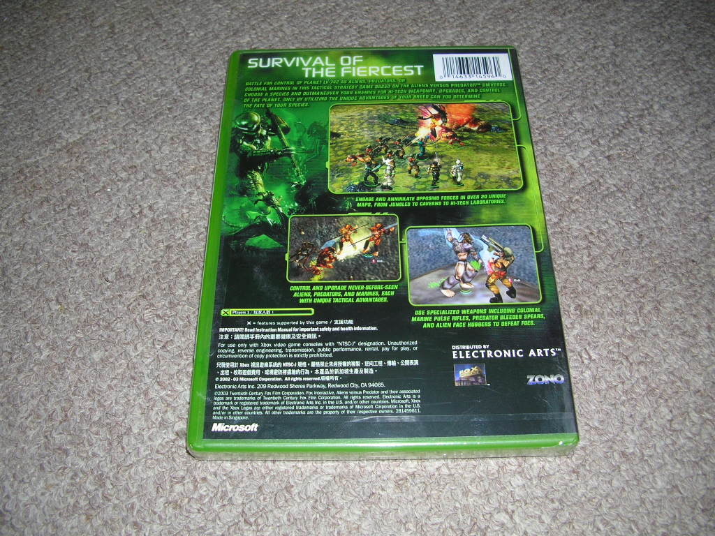 XBOX☆エイリアンvsプレデター 海外版(中国?)☆未開封・外 XBOX☆エイリアンvsプレデター 海外版(中国?)☆未開封・外