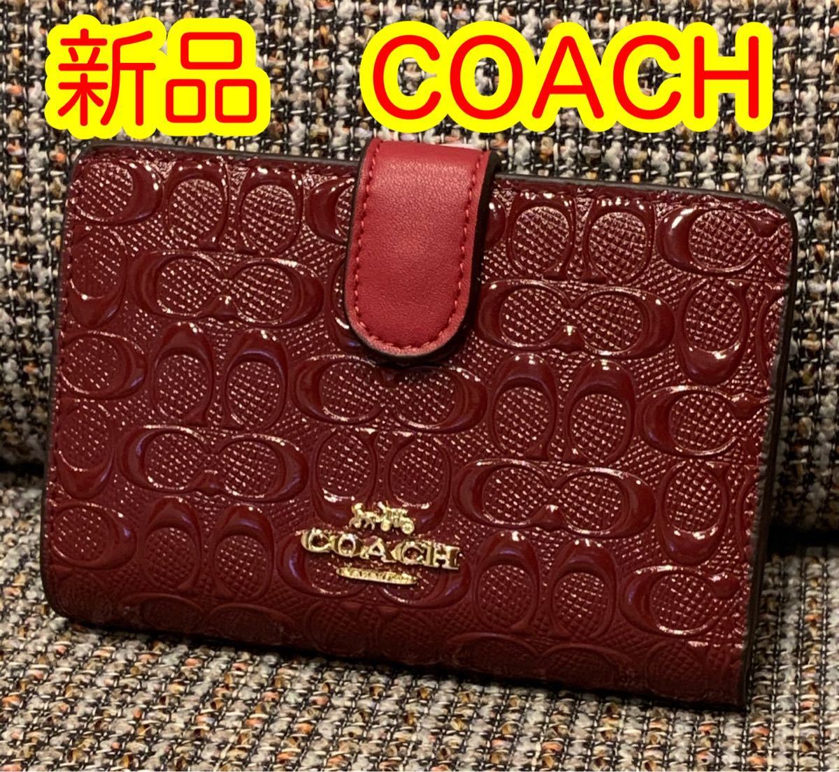 COACH コーチ ✿レッド 赤 二つ折り財布 - rehda.com