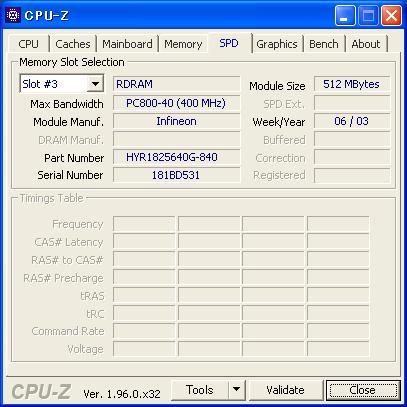 INFINEON (HYR1825640G-840) PC800-40 512MB ECC attaching *2 sheets set ( total 1GB)*