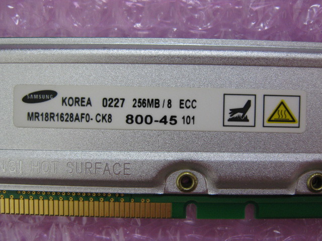 SAMSUNG (MR18R1628AF0-CK8) PC800-45 256MB ECC attaching *2 sheets set ( total 512MB)* (1)