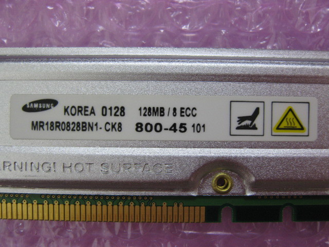 SAMSUNG (MR18R0828BN1-CK8) PC800-45 128MB ECC attaching *2 sheets set ( total 256MB)* (2)