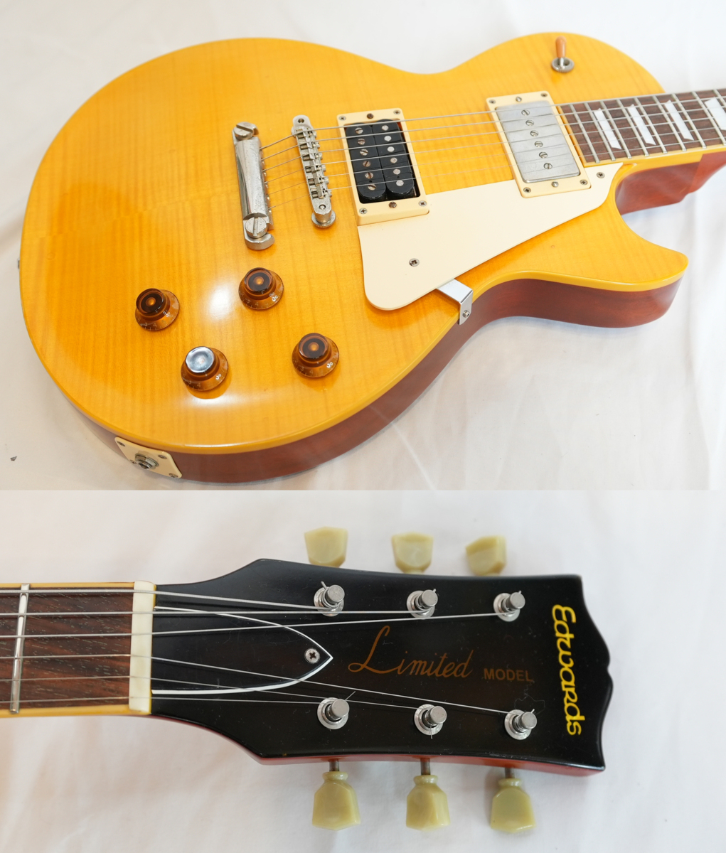 ★EDWARDS/ESP★E-LP-108LTS VLD (改) レモンドロップ レスポールスタンダード Seymour Duncan+Gibsonピックアップ搭載 2011年製 ラッカー_画像2