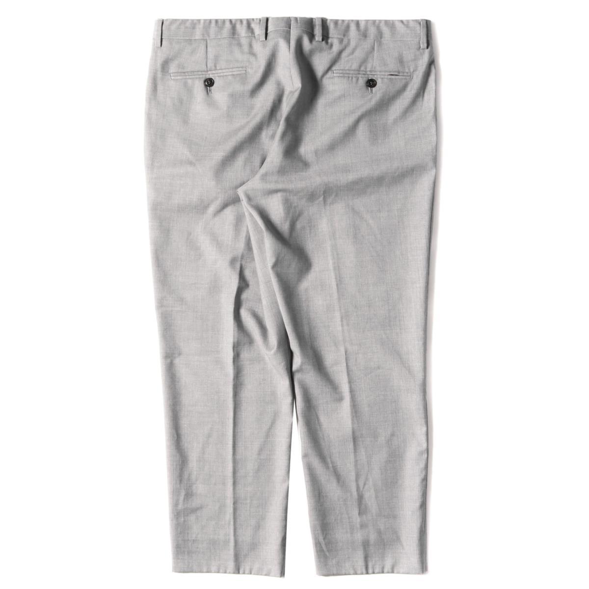 美品 GIORGIO ARMANI ジョルジオアルマーニ パンツ ウール テーパード スラックスパンツ イタリア製 グレー 52 GIORGIO ARMANI パンツ