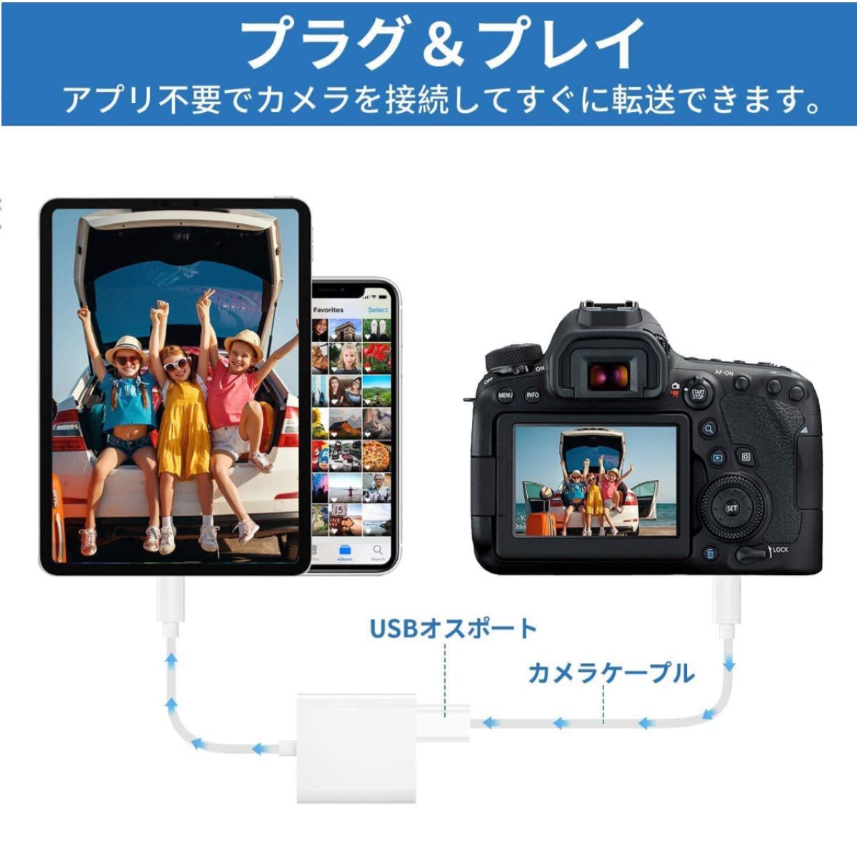 Paypayフリマ ライトニング Usb カメラ アダプタ Otg対応lightning デジカメ 一眼レフ Iphone Android アプリ不要