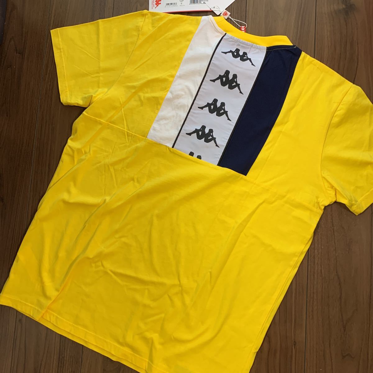 PayPayフリマ｜カッパ Kappa 半袖 Tシャツ メンズ XL ライン イエロー 黄色