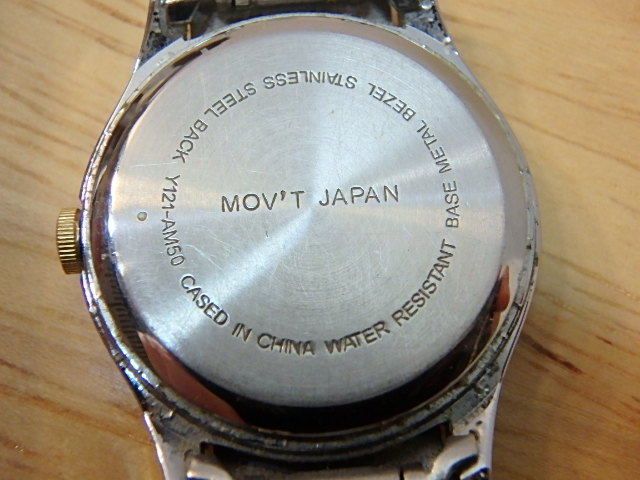 n106u ジャンク 不動品 時計 セイコー CURRENT Y121-AM50 中古 腕時計 中古_画像3