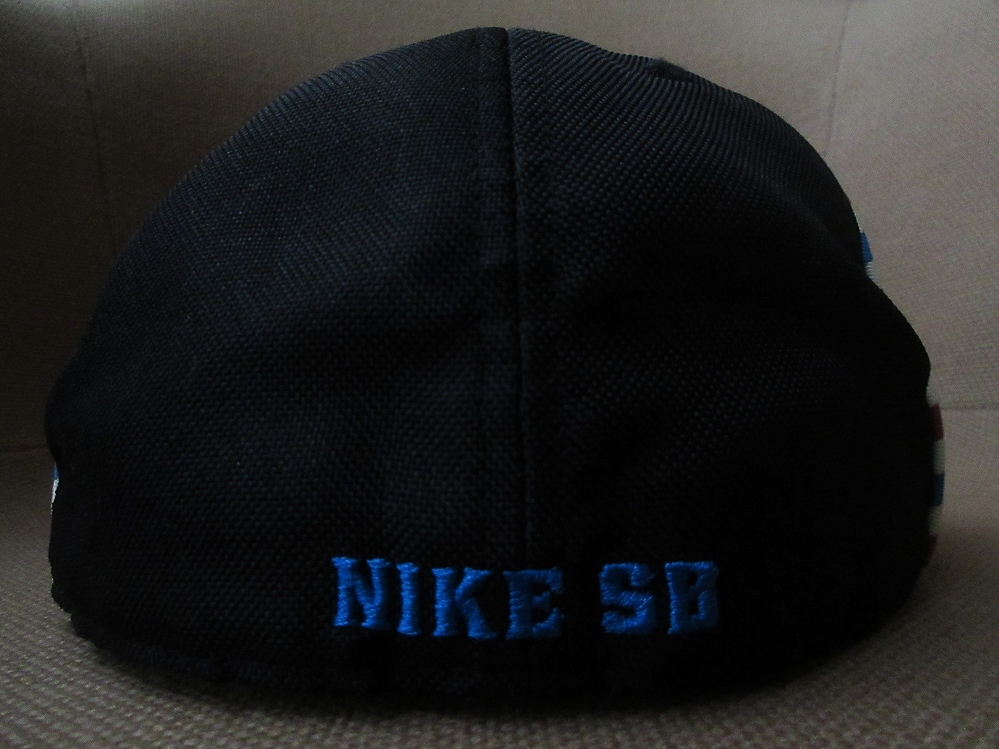 00's NIKE SB ロゴ 3D刺繍 トリコロール パイピング ベースボール キャップ ブラック ナイキ スケートボーディング エスビー 帽子CAPハット_NIKE SB　ベースボール・キャップ