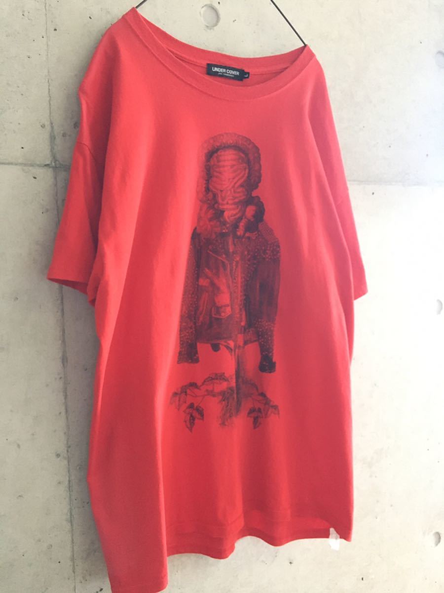 【名作★希少★メンズL★送料無料!】アンダーカバー 04AW 赤 BUT BEAUTIFUL期 ライダース 臓器 内臓 フェイス Tシャツ UNDER COVER 高橋盾