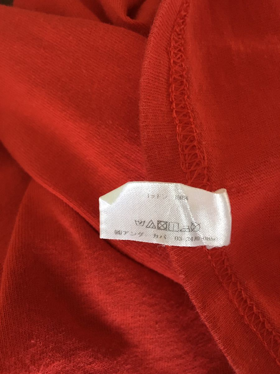 【名作★希少★メンズL★送料無料!】アンダーカバー 04AW 赤 BUT BEAUTIFUL期 ライダース 臓器 内臓 フェイス Tシャツ UNDER COVER 高橋盾