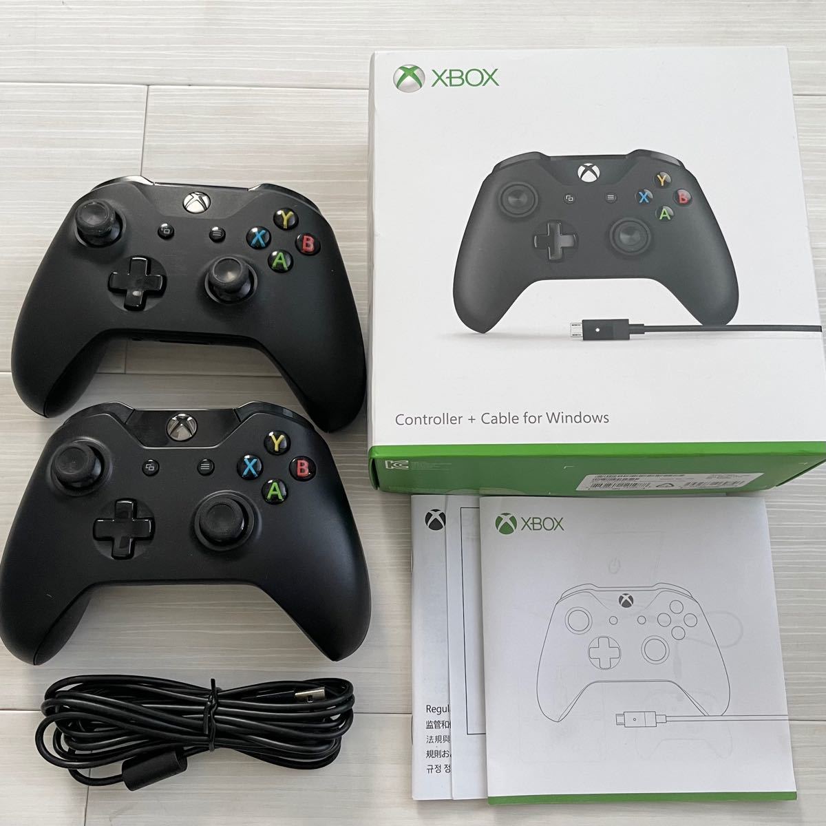 Microsoft XBOX CONTROLLER USBケーフルツキ 2個セット Xbox One ワイヤレスコントローラー Microsoft XBOX CONTROLLER USBケーフルツキ 2個セット Xbox One ワイヤレスコントローラー