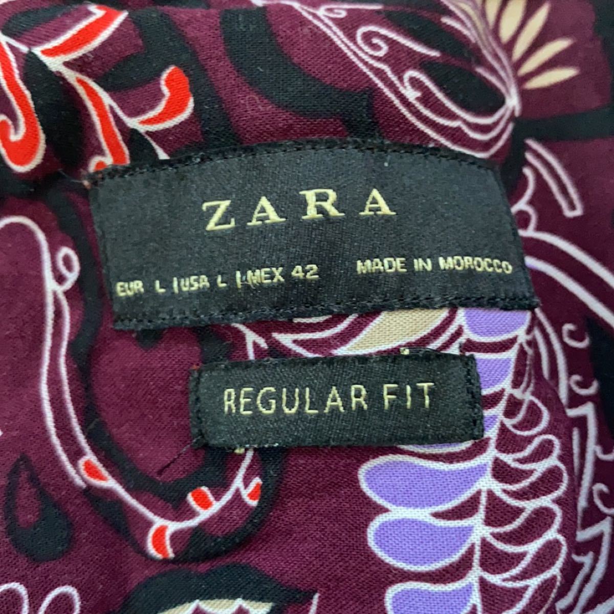 ZARA 柄シャツ