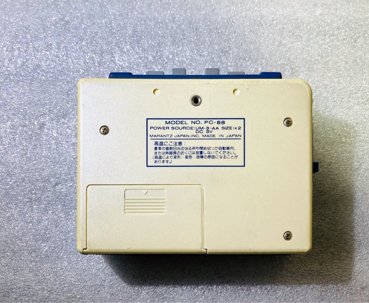 希少品◇MARANTZ PC-88 JAPAN 日本製カセットプレーヤー ホワイト ...