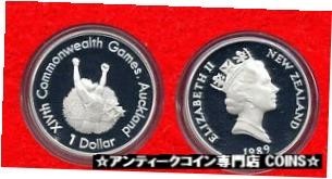 シルバー ゴールド アンティークコイン 1989 New Zealand Large Proof Silver #10501 その他