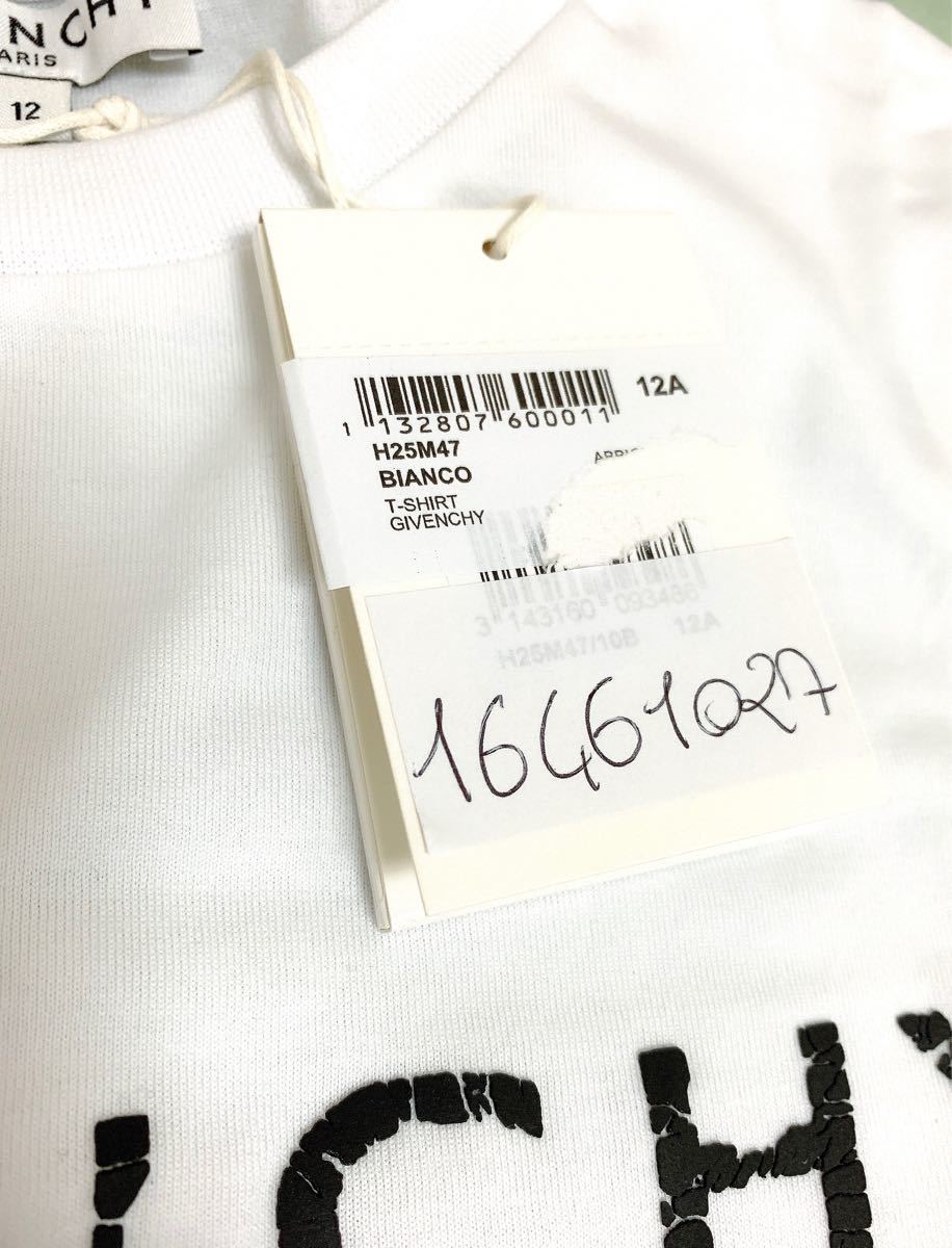 全てのアイテム 【新作】ジバンシィ シンプルロゴTシャツ ホワイト 12 - Tシャツ(半袖/袖なし)