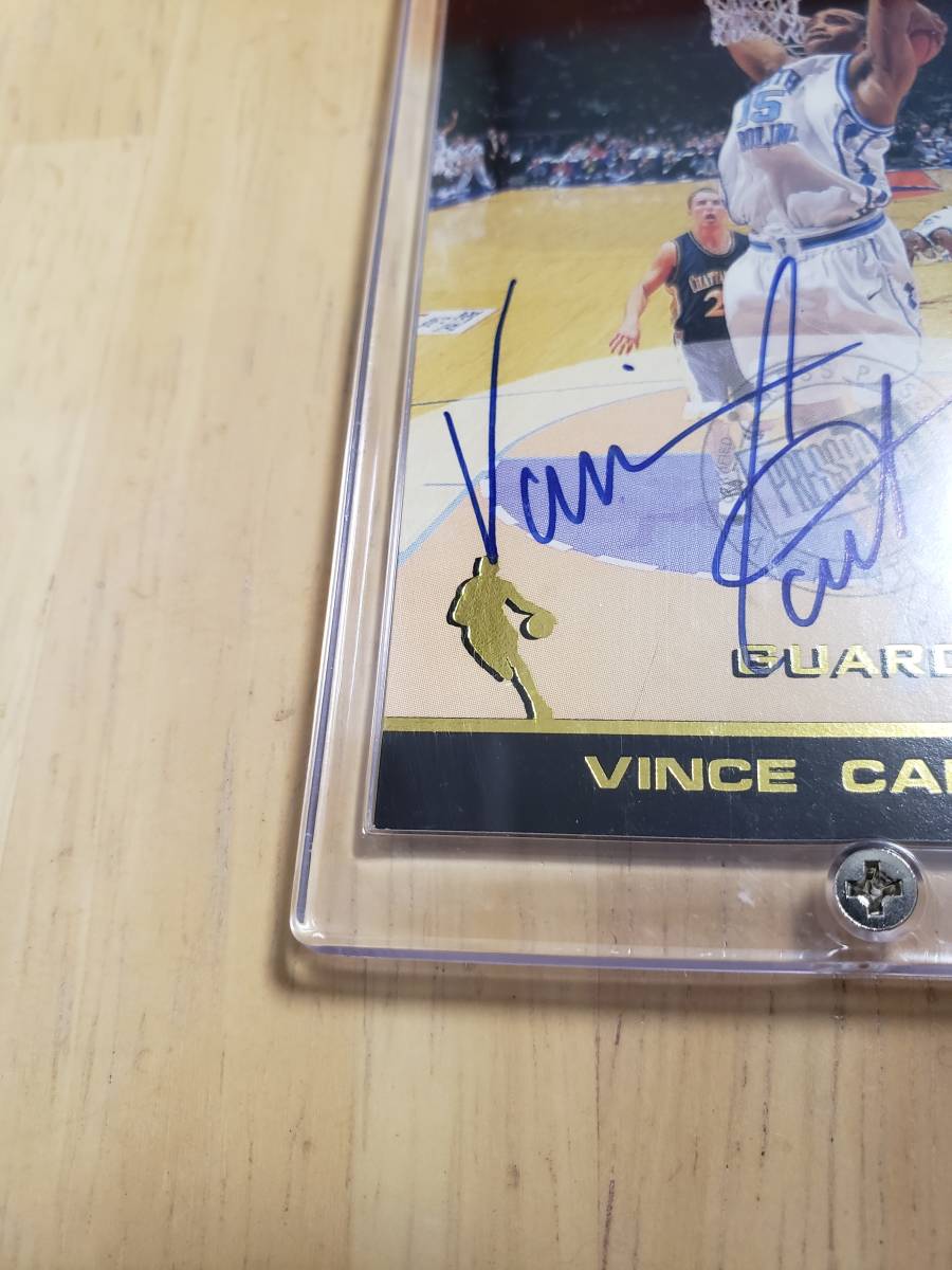 サイン 1998 -99 PressPass VINCE CARTER RC Auto / ビンス カーター Autograph North Carolina _画像3