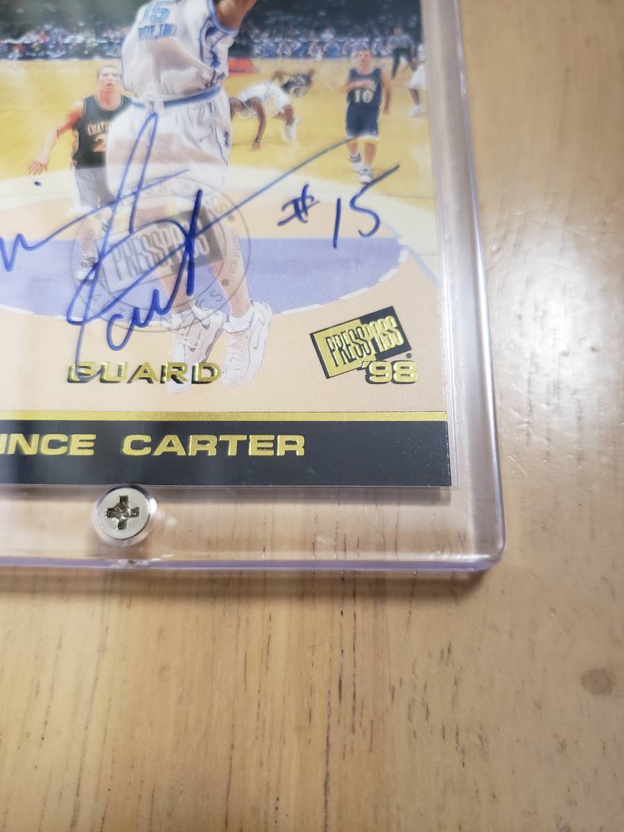 サイン 1998 -99 PressPass VINCE CARTER RC Auto / ビンス カーター Autograph North Carolina _画像6