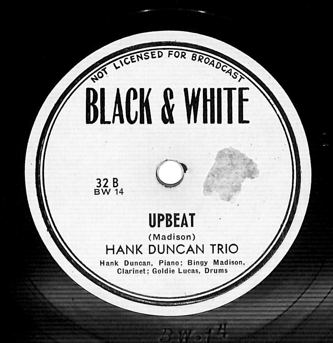 S0217/JAZZ SP/ рис /BLACK&WHITE/Hank Duncan Trio/Changes, Always On My Mind/Upbeat