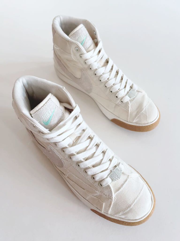 NIKE BLAZER MID PRM VNTG QS ナイキ ブレザー ミッドプレミアムヴィンテージ QS メンズシューズ ハイカットスニーカー ベージュ系 27.5cm_画像3