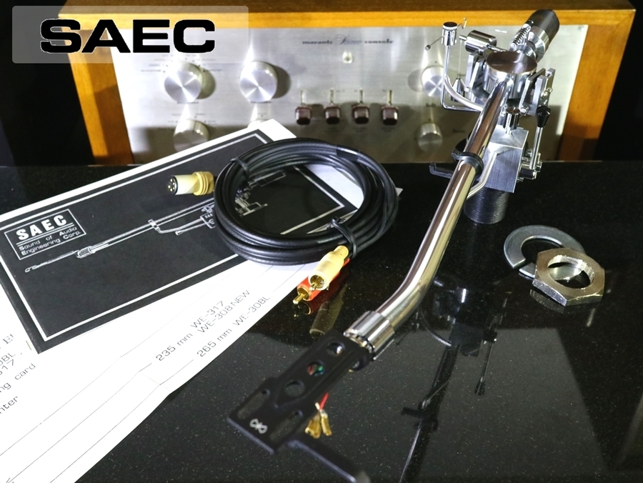 SAEC WE-308L ロング トーンアーム 初期型タイプ シェル/ケーブル等付属 リフターオイル補充済み Audio Station_画像1