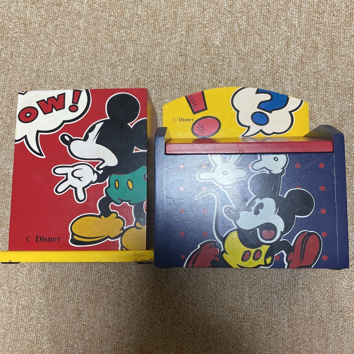 Extreme Rare Disney Shop Limited Time Set Set 2 штуки 2 штуки Микки Минни Вуд -коробка интерьер Viganity Limited Предметы
