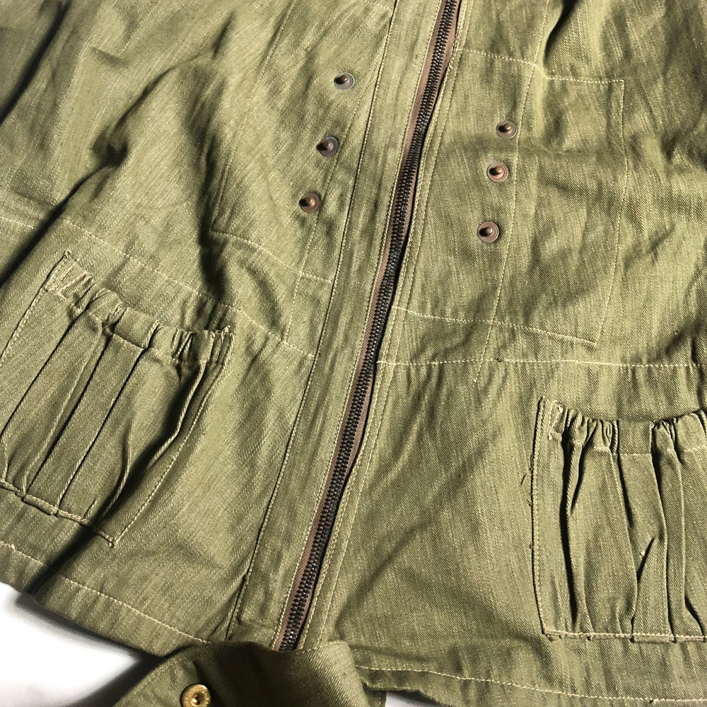 DEAD! 40's ブリティッシュアーミー パラシュート ベスト VEST BRITISH ARMY 空挺部隊 イギリス軍 GREEN DENIM グリーンデニム レア 英国軍_画像7