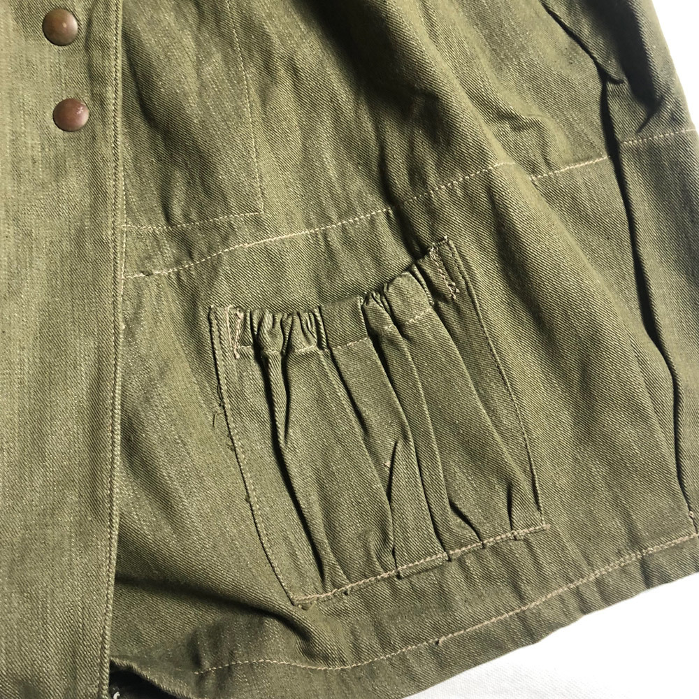 DEAD! 40's ブリティッシュアーミー パラシュート ベスト VEST BRITISH ARMY 空挺部隊 イギリス軍 GREEN DENIM グリーンデニム レア 英国軍_画像6