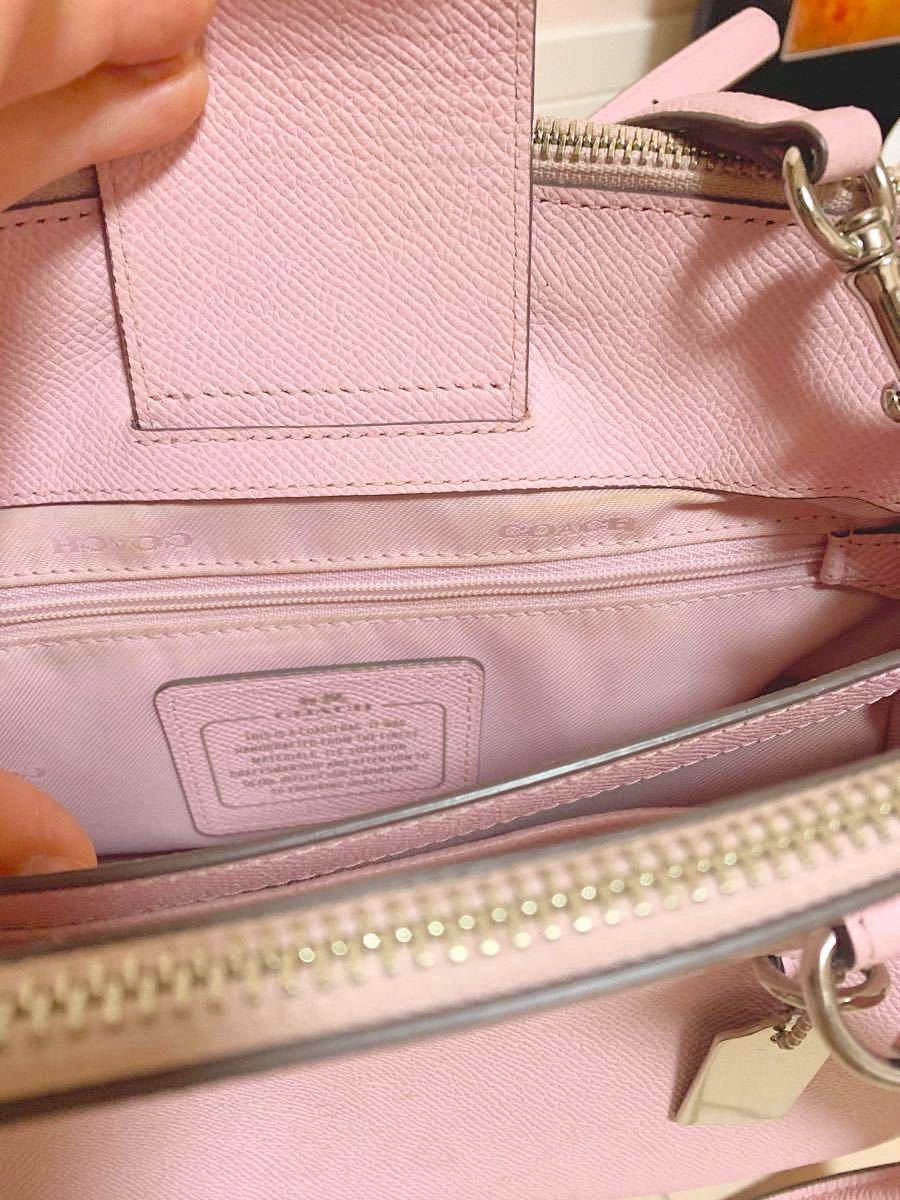 【人気商品】ショルダーバッグ 2way 大容量　コーチ　coach ピンク　手数料、包装、送料込み！