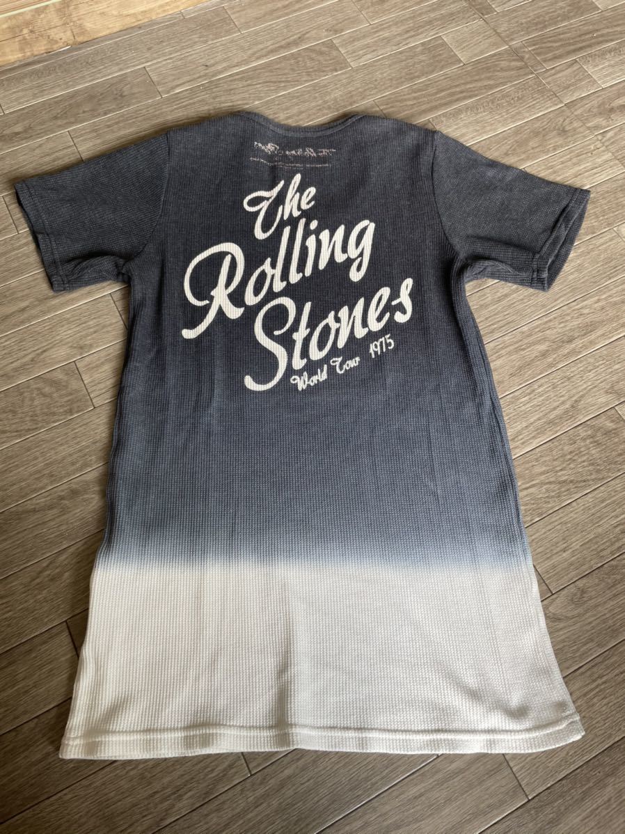 ★美品　送料無料★rolling stones メンズ ファッション Tシャツ 半袖 グラデーション Mサイズ　ローリングストーン　ニット生地_画像6