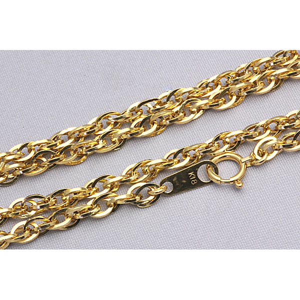 K18 ロング チェーン ネックレス 15.9g 60cm 【c558】 18金 イエロー
