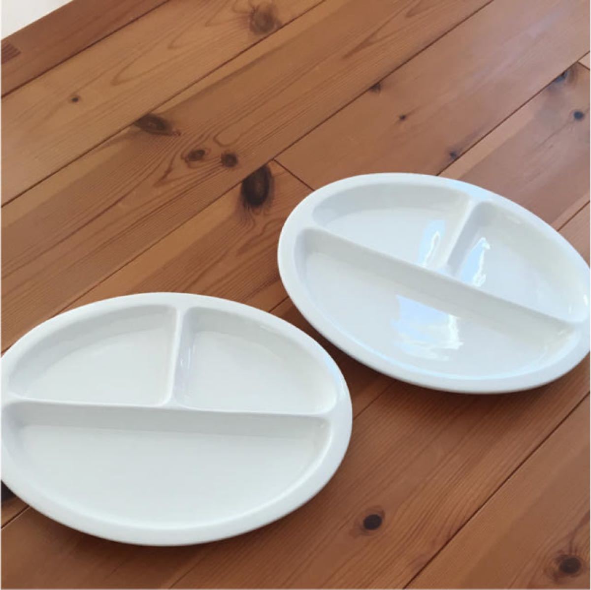 PayPayフリマ｜フランフラン 陶器製 仕切りプレート皿 二枚セット