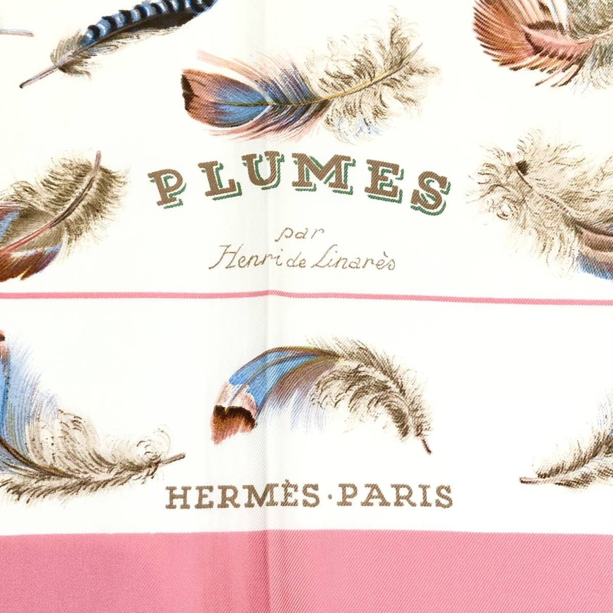 ▽エルメス HERMES カレ90 大判スカーフ プリュム PLUMES par Henri de
