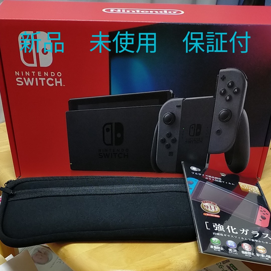 Nintendo Switch グレー 本体 ケース付き 保護フィルム 新品 未使用 レシートあり 保証付 Nintendo Switch グレー 本体 ケース付き 保護フィルム 新品 未使用 レシートあり 保証付