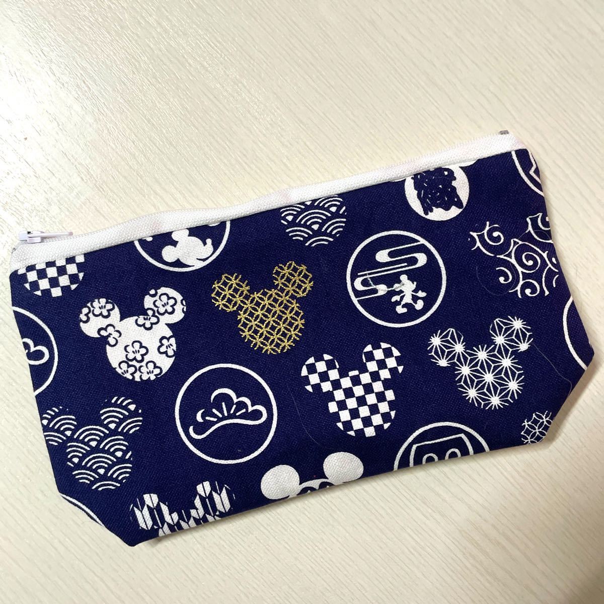 Paypayフリマ ハンドメイド 和柄 ミッキー 帆布 ポーチ Paypayフリマ ハンドメイド 和柄 ミッキー 帆布 ポーチ
